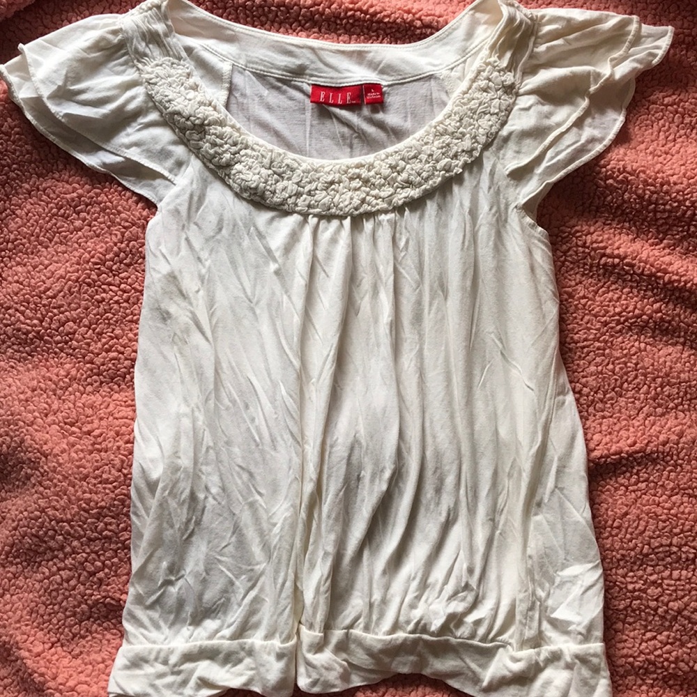 Elle Ruffle Cap Sleeved Top